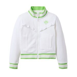 Janie And Jack Girls  Disney Mickey Mouse Ruffle Tennis Jacket, White